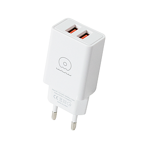 WUW Charger Set Dual USB/3.1A Lightning T55 White