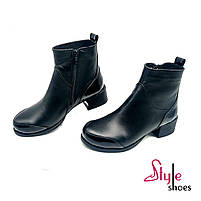 Черевики жіночі зимові чорного кольору на підборах «Style Shoes», фото 2