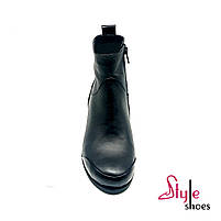 Черевики жіночі зимові чорного кольору на підборах «Style Shoes», фото 5