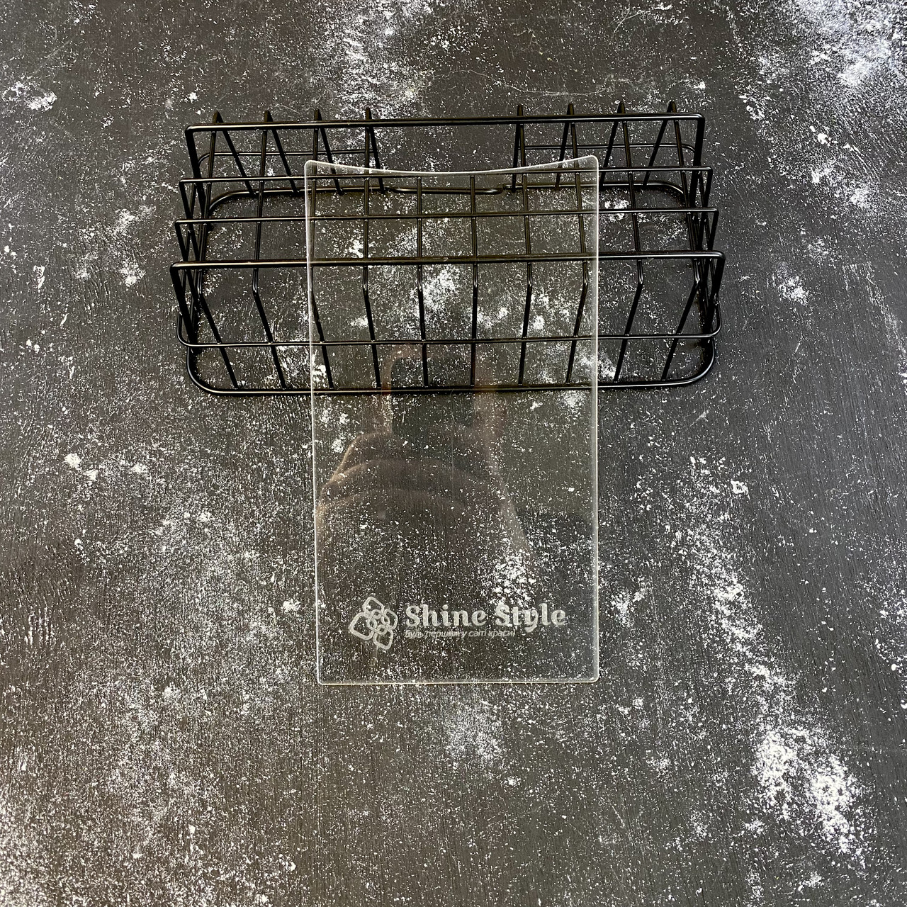 Планшет для фарбування волосся Shine прозорий скошений, розмір S 120*220мм, фото 1