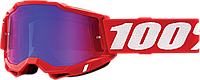 100% ACCURI 2 Goggle Red - Mirror Red/Blue Lens