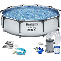 Каркасний басейн 305х76 см з фільтр-насосом Bestway Steel Pro MAX 56408