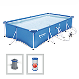 Басейн каркасний Bestway 56424 400 х 211 х 81 см 5700 л Steel Pro з фільтр-насосом, фото 3
