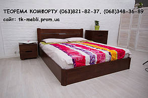 Ліжко дерев'яне з нішею "Айріс" (підьомний механізм) 160х200