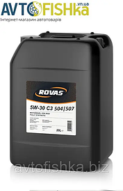 Синтетична моторна олива Rovas 5W-30 C3 504/507 20 л