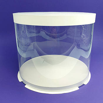 Коробка тубус для торта з картонною кришкою 20х15 см