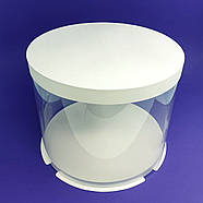 Коробка тубус для торта з картонною кришкою 20х15 см, фото 2