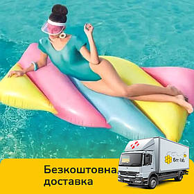 Надувний плотик матрац для плавання Цукерка BW 43187 (ремкомплект, 190-105 см) | Надувна платформа