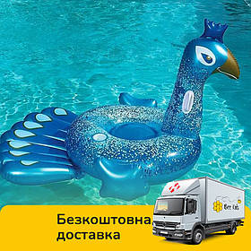 Надувний плотик для плавання Павич Bestway 41101 (з ручками, ремкомплект, 198-164 см) | Надувна платформа