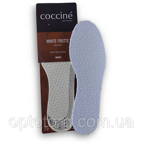 Устілка бавовняна дихаюча, на латексній піні - COCCINE WHITE Frotte обрізна 42-46р Кочине, фото 1