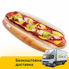 Надувний плотик матрац Хот-дог Intex 58771 (ремкомплект, 180-89 см) | Надувна платформа