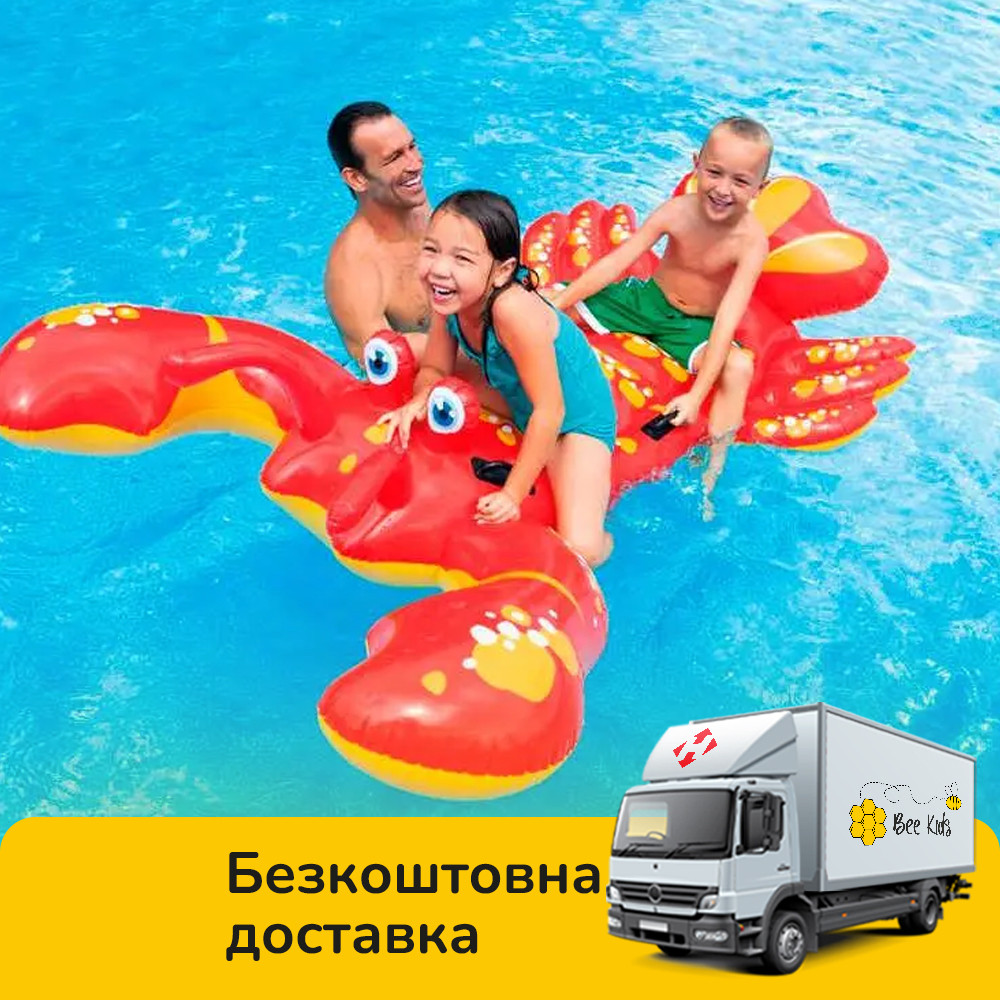 Надувний плотик Intex 57528 Лобстер (213-137 см) | Надувна платформа, фото 1