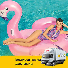Надувний плотик Рожевий фламінго Bestway 41119 (ремкомплект, 173-170 см) | Надувна платформа