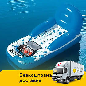 Надувний плотик для плавання Bestway 43130 (сумка-холодильник, ремкомплект, 231-107 см) | Надувна платформа