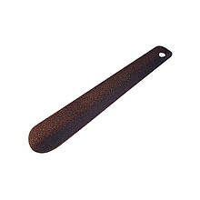 Лопатка-ріжок для взуття металева з покриттям коричнева 27 см