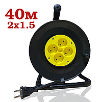 Подовжувач на котушці 40м. ПВС 2 х 1,5 ГОСТ 100% ТМ LUMANO 17161