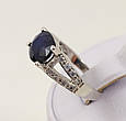 Каблучка срібна з сапфіром R-204, фото 3