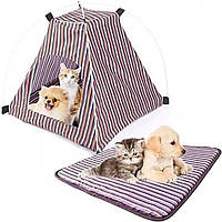 Дом-лежак для собак и кошек Kennel S2, Черный / Палатка для питомцев с мягкой подстилкой Черный