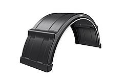 Крило пластикове на причіп з білою смугою з вбудованим кріпленням Domar DK4175, В=460 мм, Ø=42 мм (Італія)