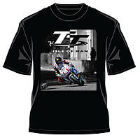 Футболка IOMTT T-Shirt - Bike 5 Picture Two Tone TT Black (S)