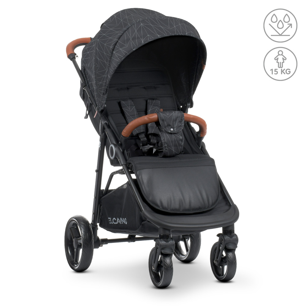 Коляска прогулянкова El Camino ME 1024 X4 Liness, Black