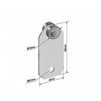 Ролик бокової штори 22*40*80