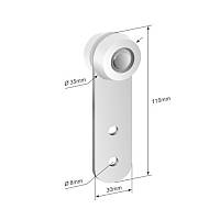 Ролик бокової штори 35*30*116