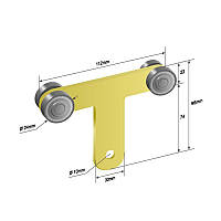 Ролик бокової стійки Т-образний 24*30*96