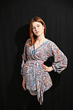 Блуза для вагітних із запахом Pregnant Style Kelly 44 коричнева, фото 3