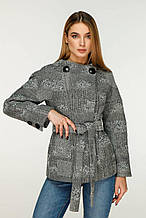 Жіноче стильне коротке пальто В-753 тон 100