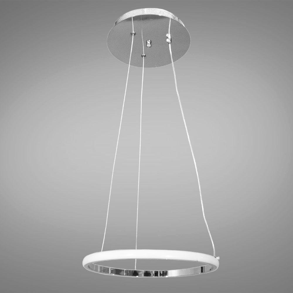 Кільце підвісне світлодіодне в коридор Diasha 26W до 8 м² колір Хром MD9079-300AHR, фото 1