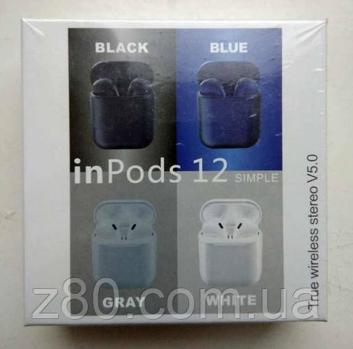 InPods 12 бездротові навушники блютуз TWS, фото 3