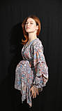 Блуза для вагітних із запахом Pregnant Style Kelly 44 коричнева, фото 4