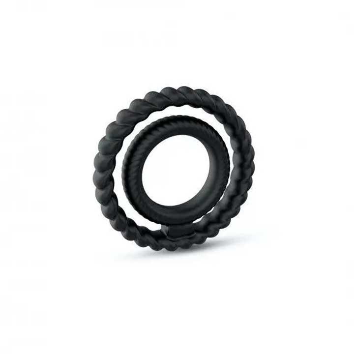 Ерекційне кільце подвійне "Dorcel DUAL RING" - Чорний, фото 1