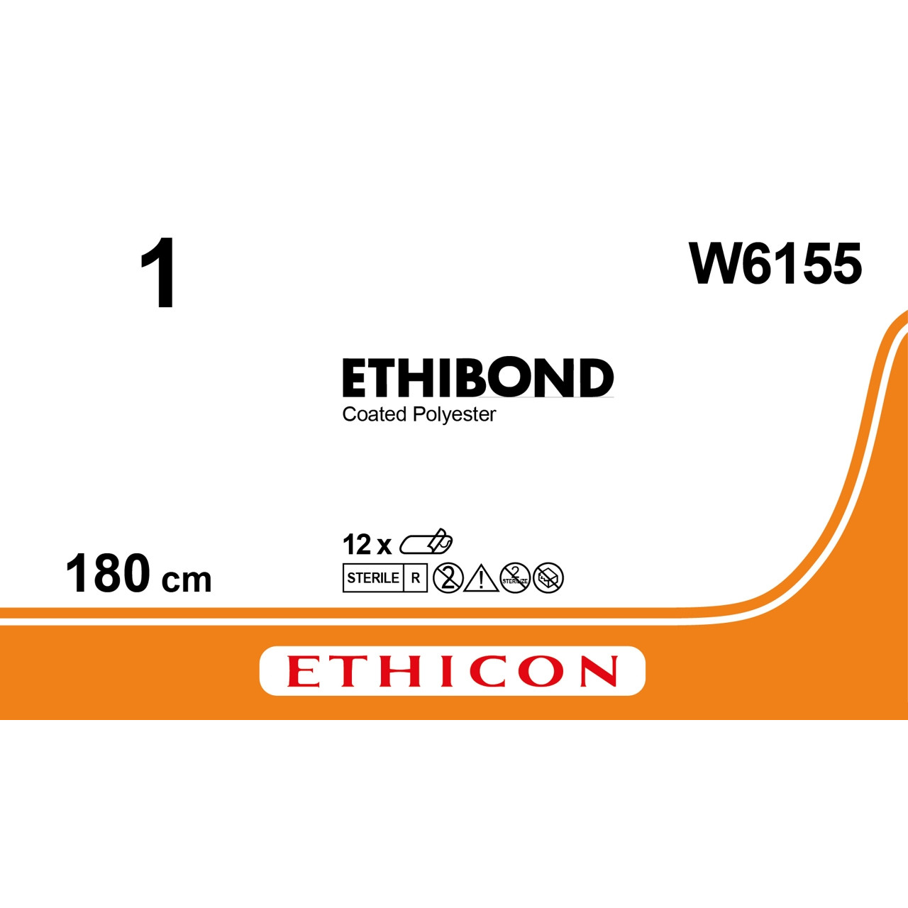 Етібонд (Ethibond) 1, без голки, зелений,180 см, 1шт.