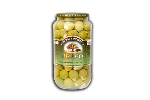 Bravo Aceitunas sin hueso rellenas de Almendra (Оливки з мигдалем), 300г