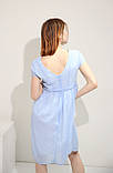 Плаття для вагітних ошатне з поясом Pregnant Style Арія 44 Блакитне, фото 2