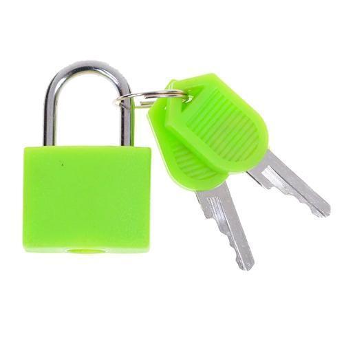 Замок навісний висячий міні 22 мм, сталевий дужка, 2 ключі, кольорові, для шафки та щоденника