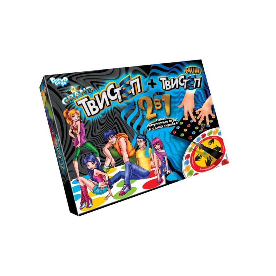 Настільна гра 2 в 1 "Гранд Твістеп" + "МІНІ ТВІСТЕП" Danko Toys G-GTMT-01, Toyman, фото 1