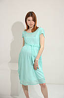 Сукня для вагітних з поясом Pregnant Style М'ята 44 Зелений