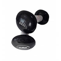 Гантели виниловые пара VINYL DUMBBELL EGG HEAD LiveUp LS2001-4, 2 шт, 4 кг, Land of Toys