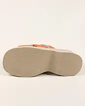 Шльопанці на платформі Evromoda 447414 38 жовтогарячі шкіра 36, фото 4