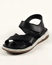 Босоніжки на липучці Altura 971 41 чорні шкіра 36