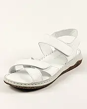 Босоніжки на липучці Altura 971 39 білі шкіра 36