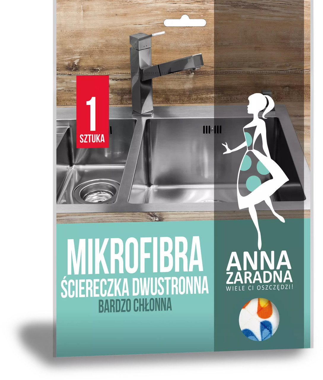 Серветка з мікрофібри двостороння Anna Zaradna