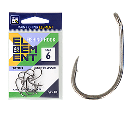 Гачок ZEOX Carp Classic 202BN No6(10 шт.)
