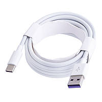 Кабель USB-A/USB type-C "папа", 5А, белый, 2 метра LJ