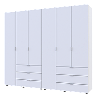 Распашной шкаф для одежды Гелар комплект Doros цвет Белый 3+3 двери 6 ящиков 232,4х49,5х203,4h (42002119)