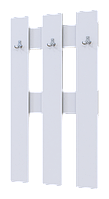 Небольшая настенная вешалка для одежды из белого ДСП Н1 Doros 65х3,2х115h (41510008)