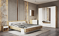 Модульна спальня с 4-хдверным шкафом и комодом Hugo 6 Doros Тахо / Белый гладкий (42002115)